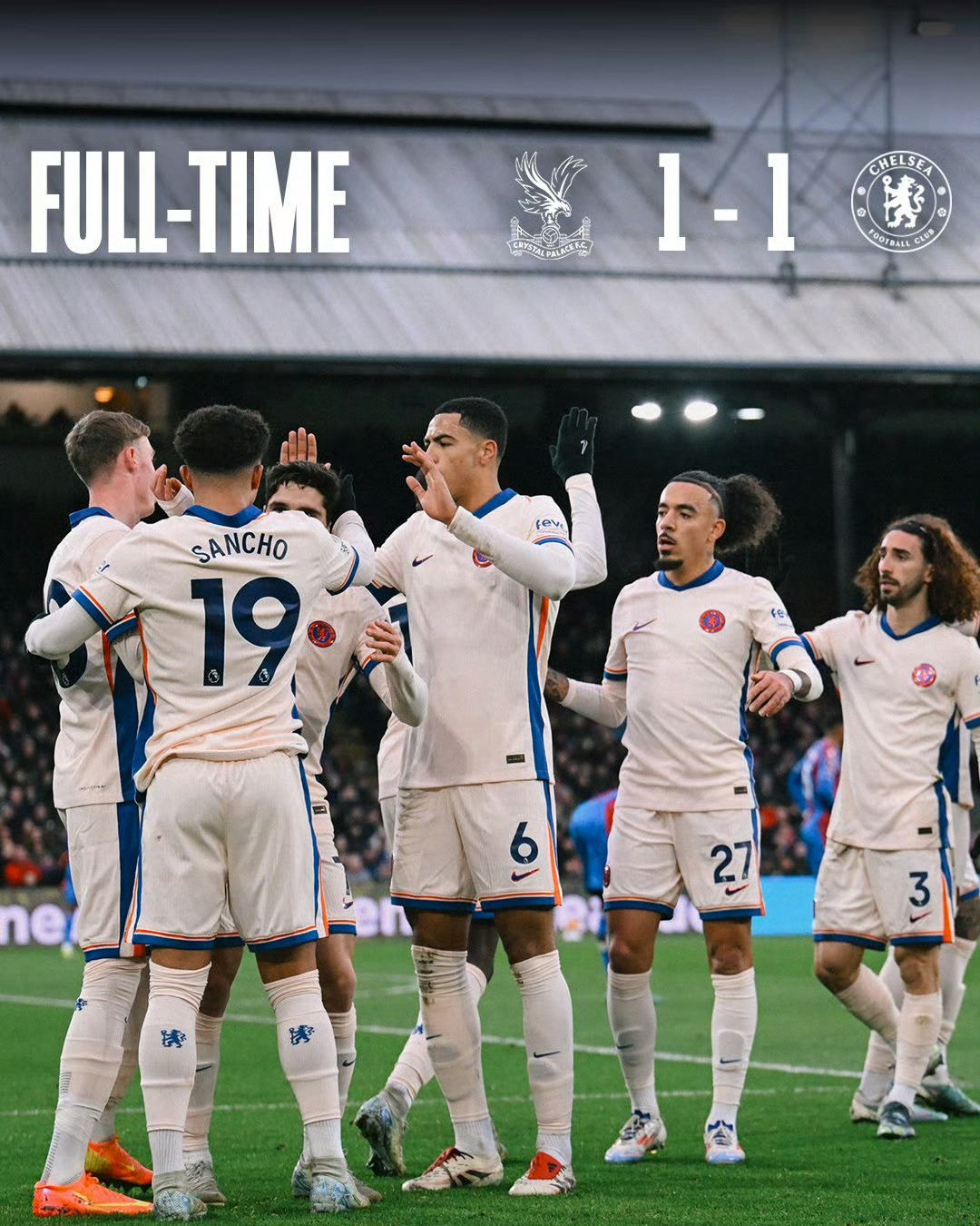 关于切尔西主场战胜帕尔马，攻守互补配合的信息